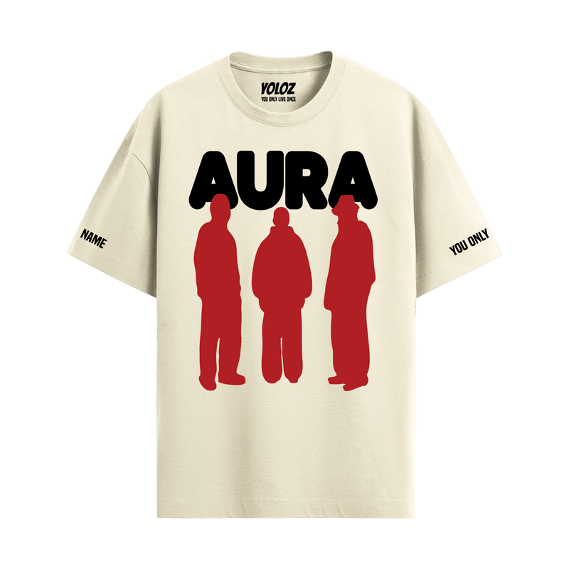 AURA OFF WHITE OVERSIZED T-SHIRT