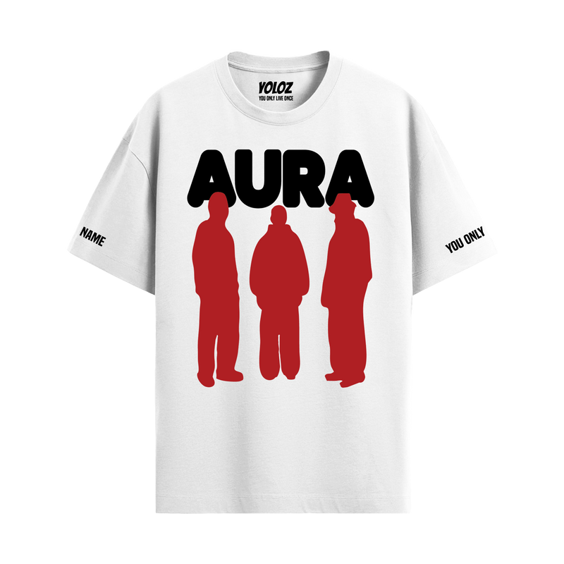 AURA WHITE OVERSIZED T-SHIRT