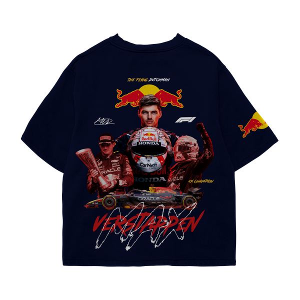 Max Verstappen Oversized Tee – Navy Blue