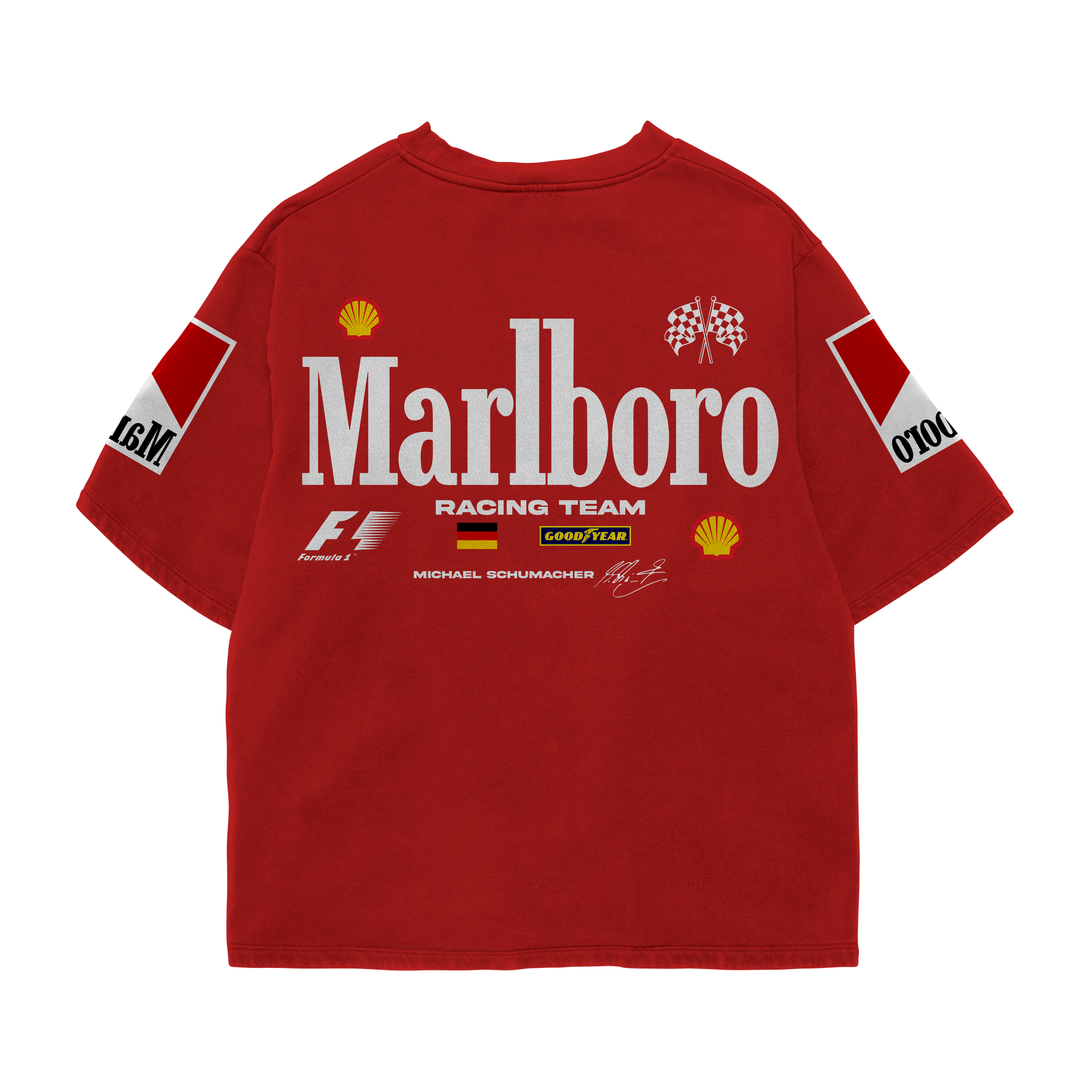 Marlboro Racing Oversized Tee – Red – YOLOZ