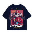 Charles Leclerc Oversized Tee – Navy Blue