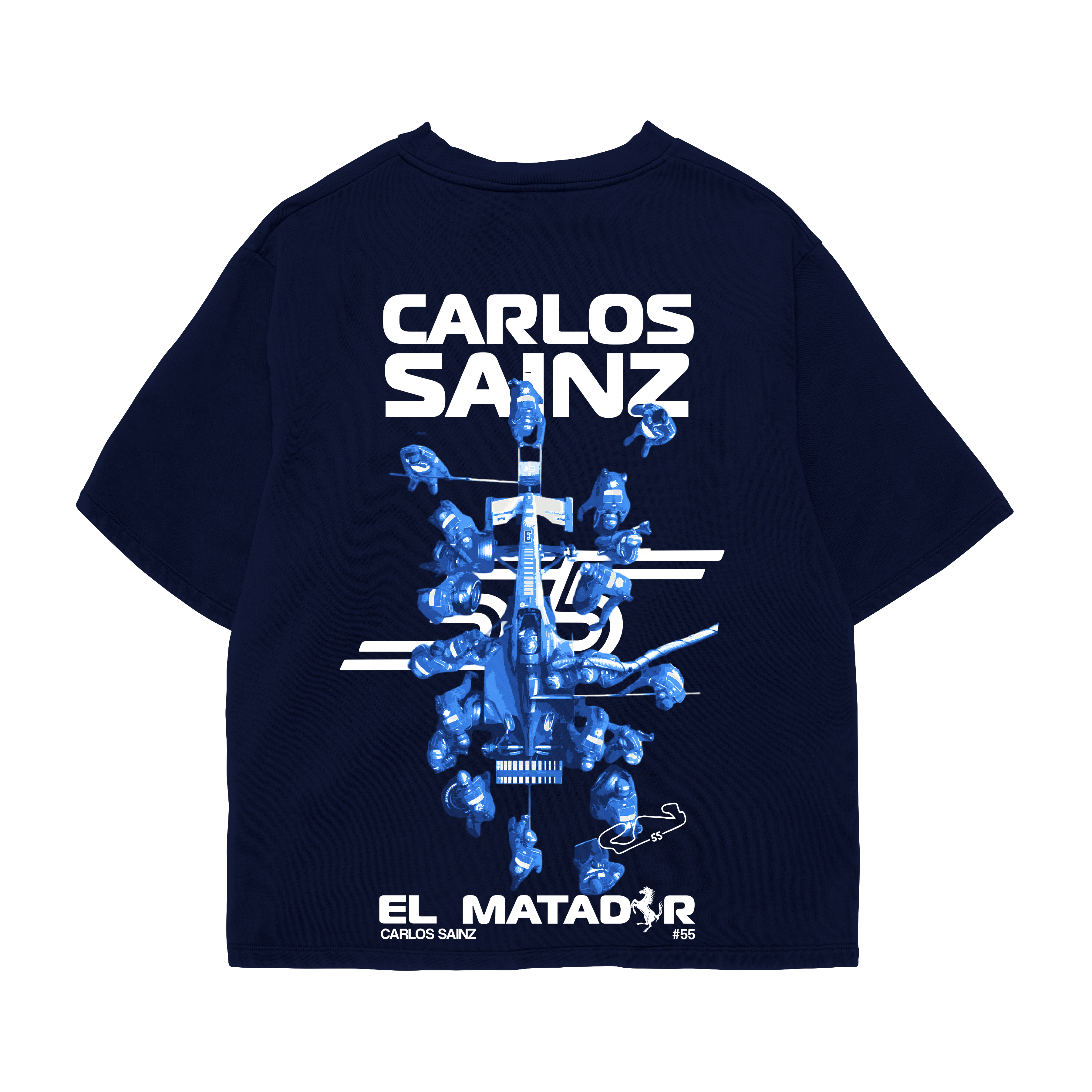 Carlos Sainz Oversized Tee – Navy Blue