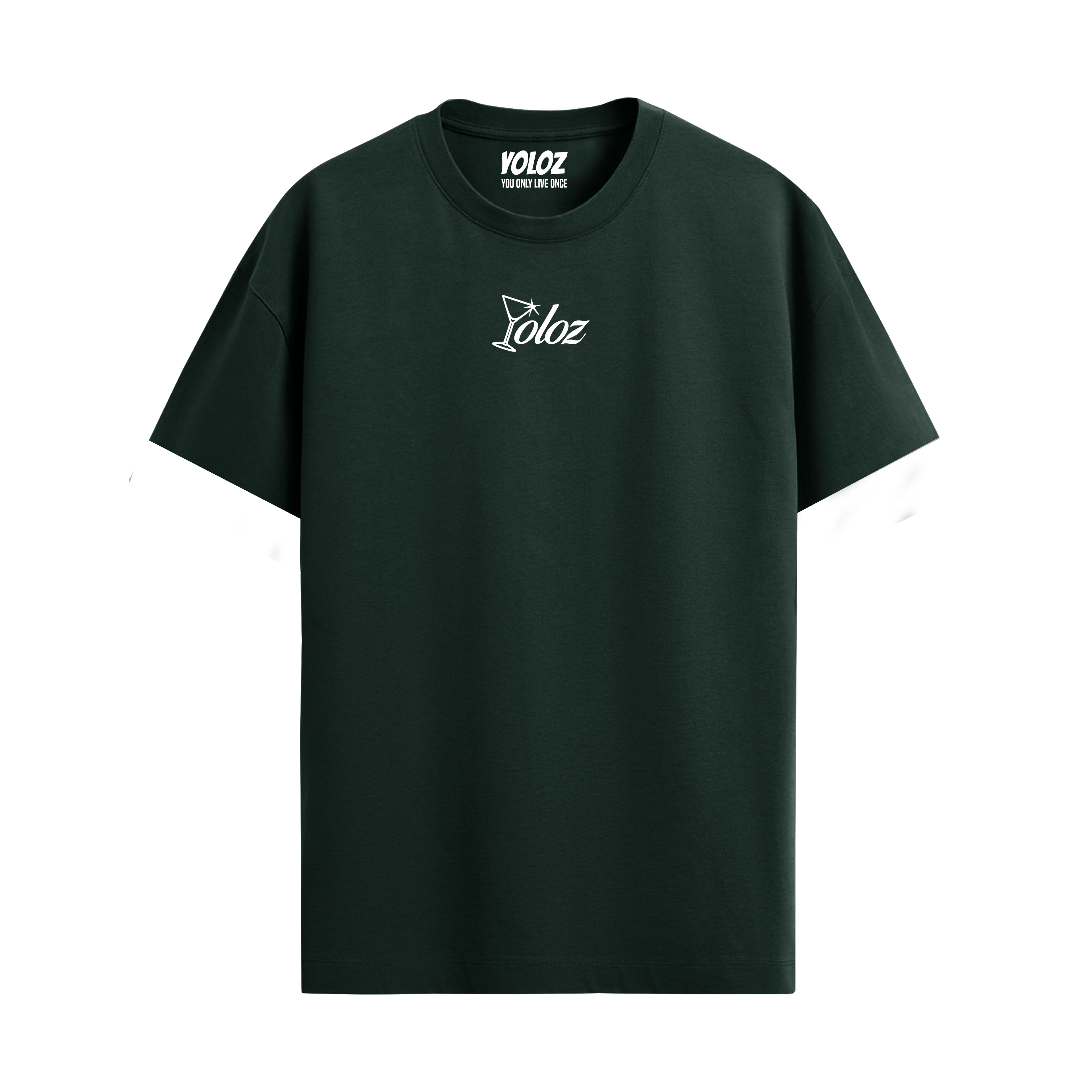 GOOD STORIES BOTTLE GREEN REGULAR FIT T-SHIRT