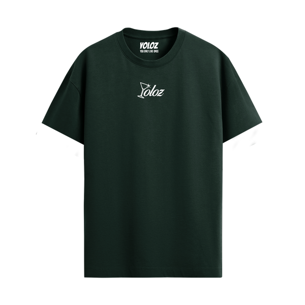 GOOD STORIES BOTTLE GREEN REGULAR FIT T-SHIRT
