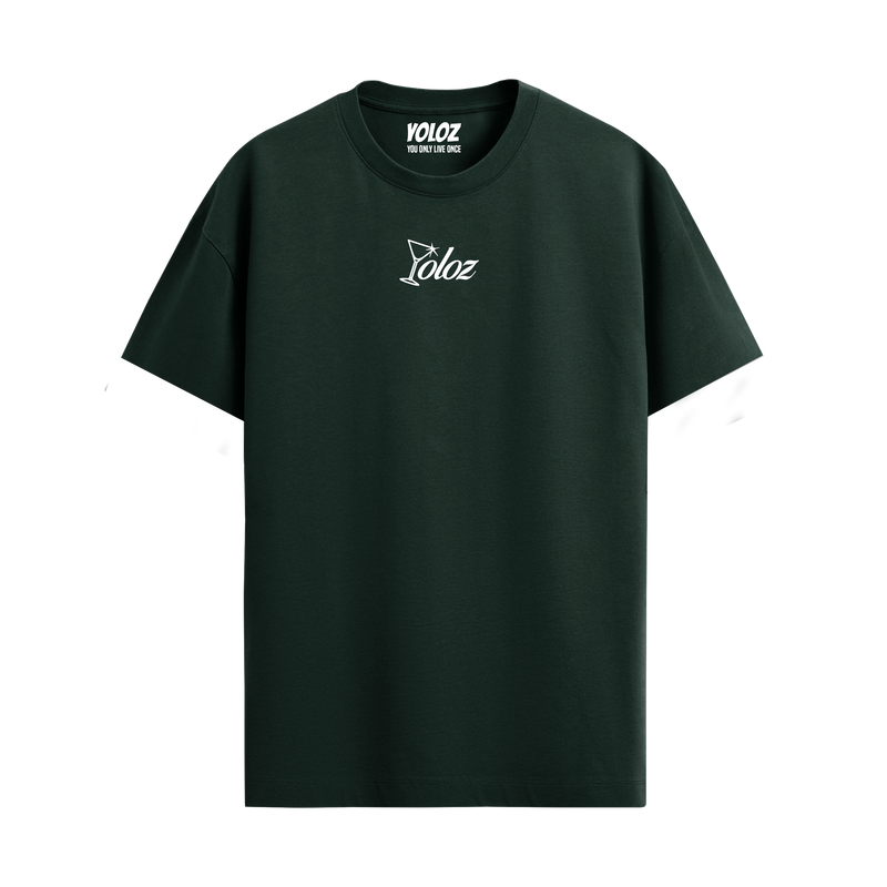 GOOD STORIES BOTTLE GREEN REGULAR FIT T-SHIRT