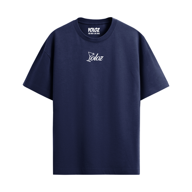 GOOD STORIES NAVY BLUE OVERSIZED T-SHIRT