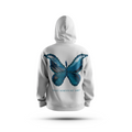 BUTTERFLY BLISS WHITE UNISEX HOODIE