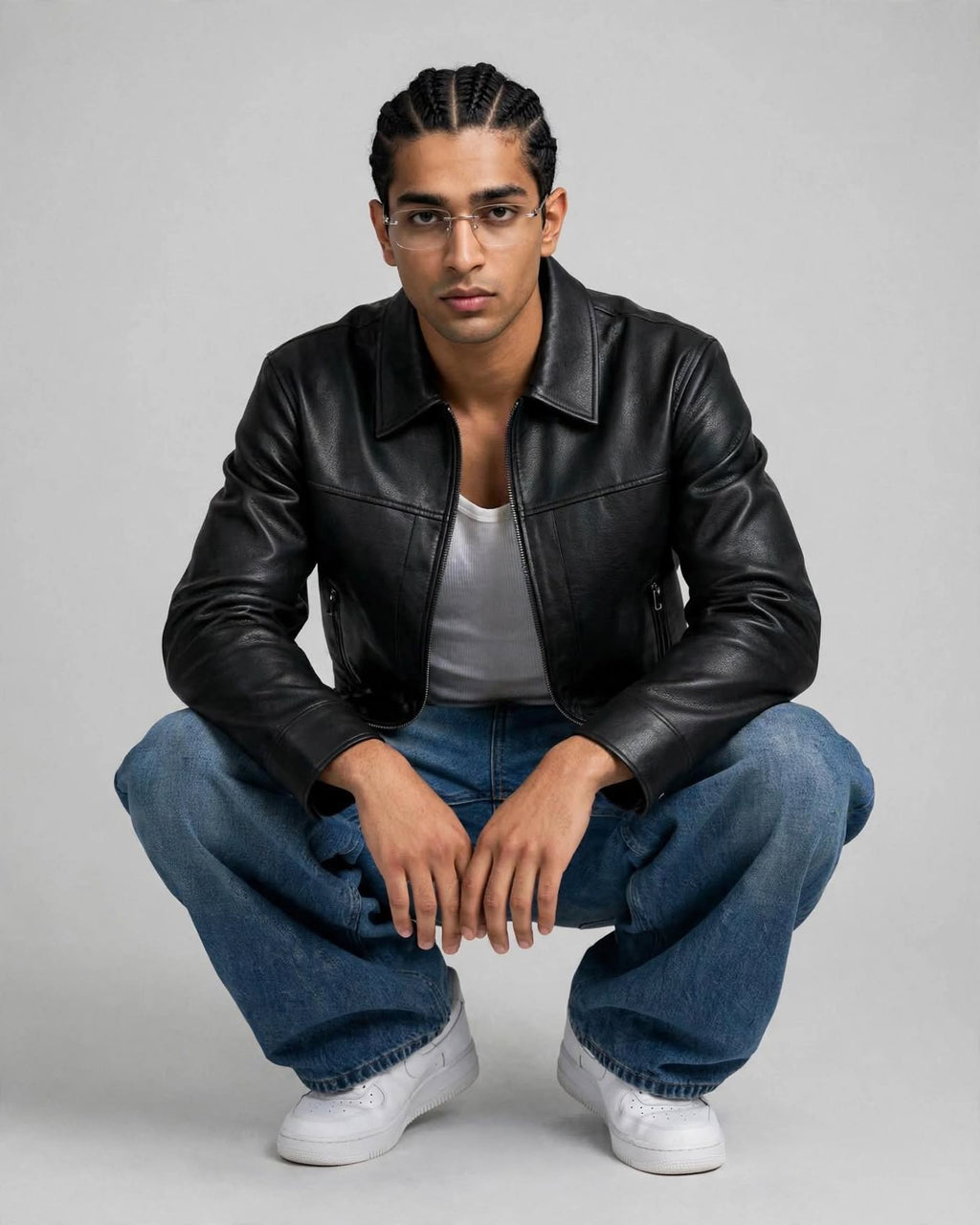 Obsidian Cropped Leather Jacket