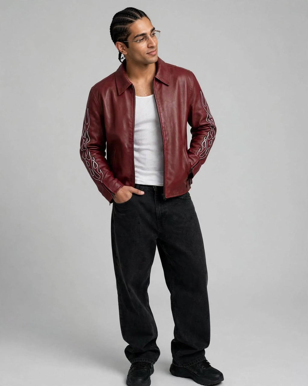 Bikers Red Leather Jacket