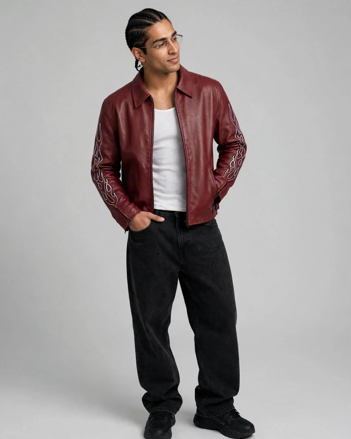 Bikers Red Leather Jacket