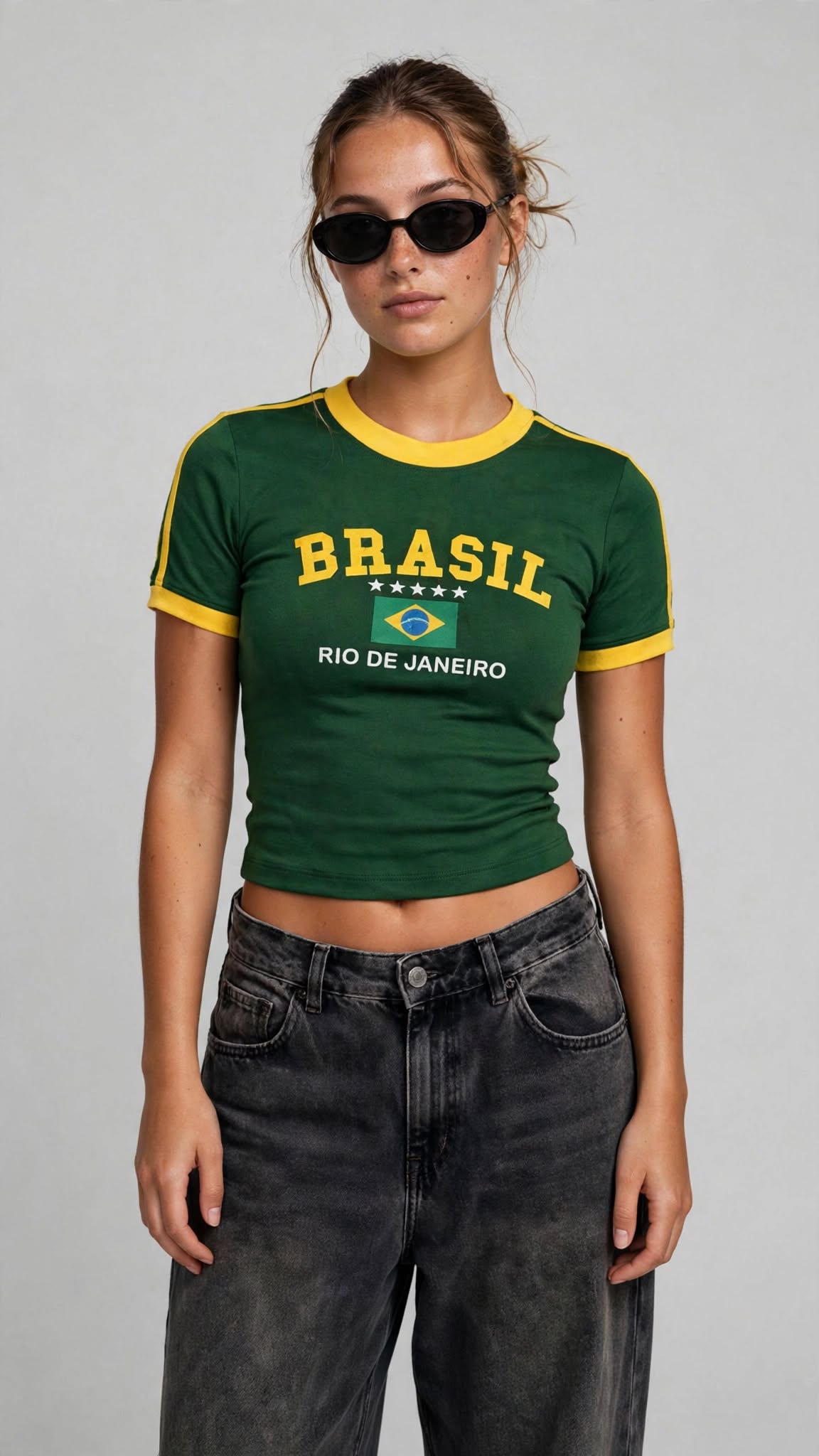 Brasil Green Cropped Top