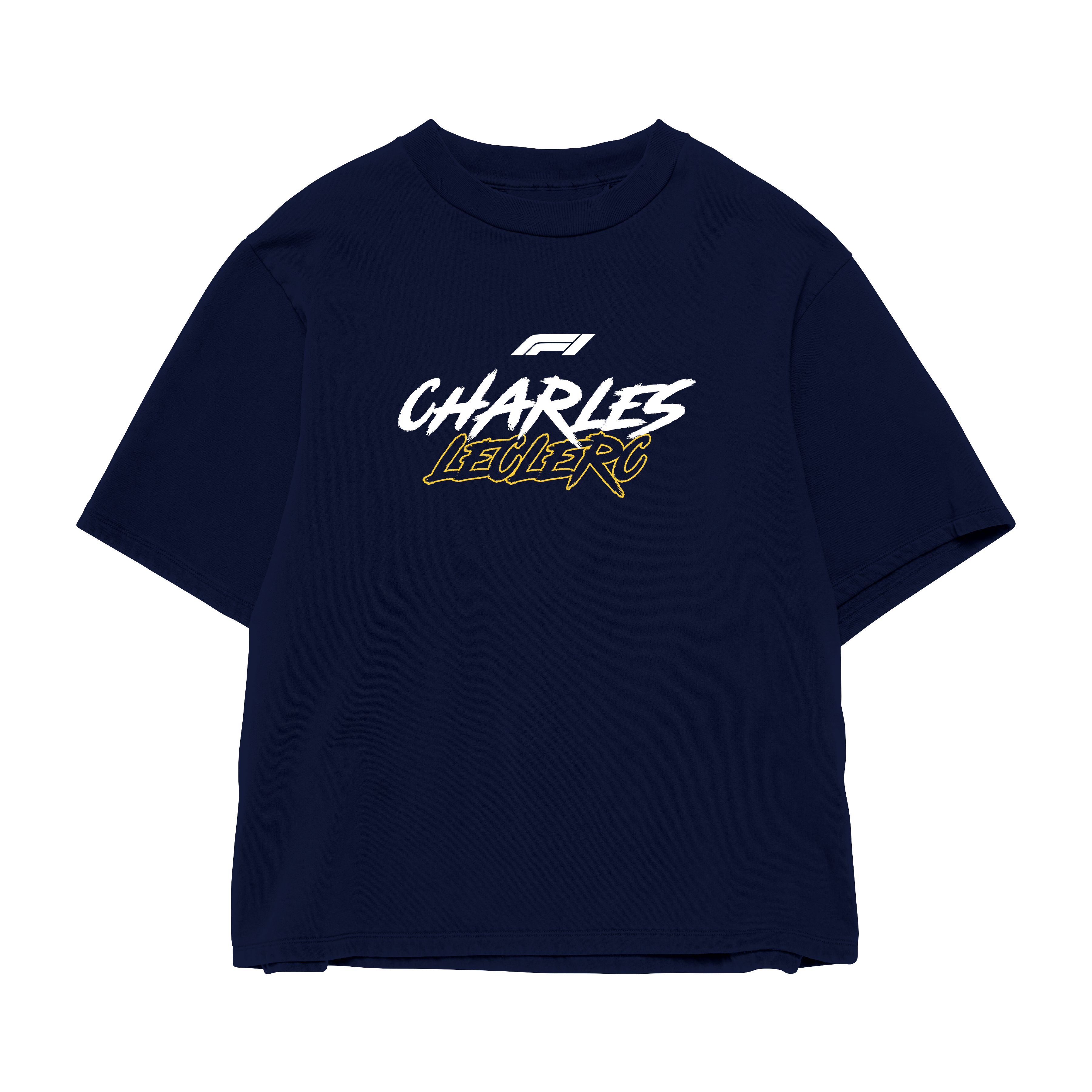 Charles Leclerc Oversized Tee – Navy Blue
