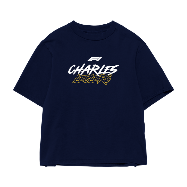 Charles Leclerc Oversized Tee – Navy Blue