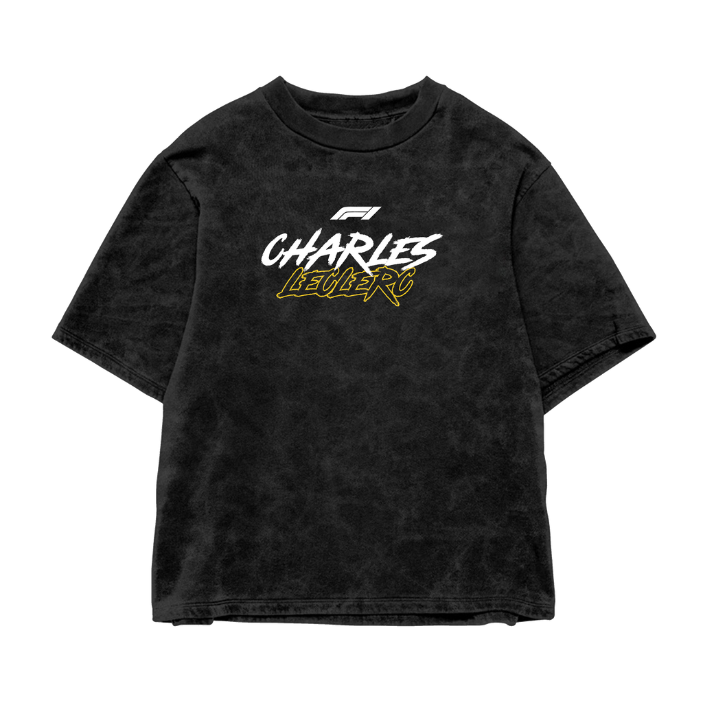 Charles Leclerc Oversized Tee – Acid Wash