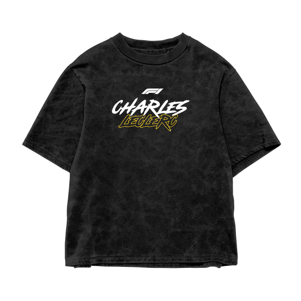 Charles Leclerc Oversized Tee – Acid Wash