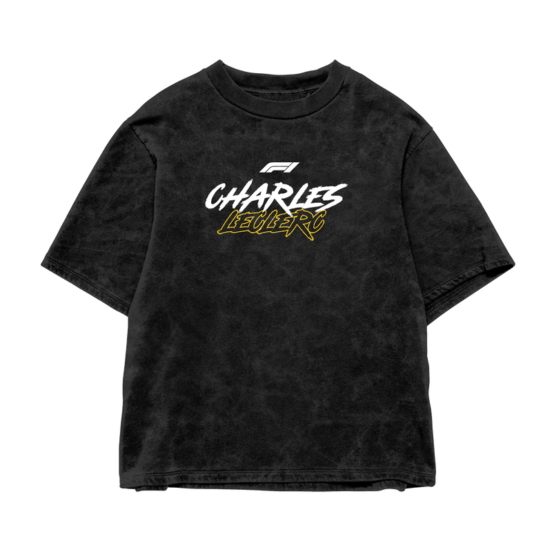 Charles Leclerc Oversized Tee – Acid Wash