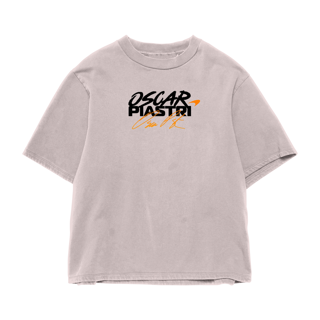 Oscar Piastri Oversized Tee – Off White