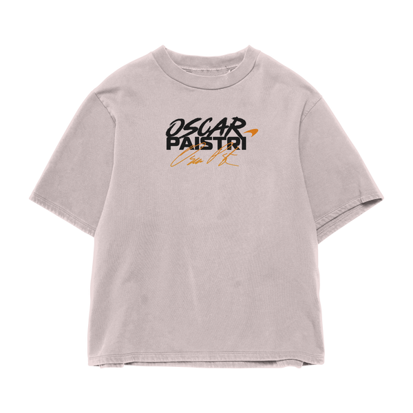 Oscar Piastri Oversized Tee – Off White