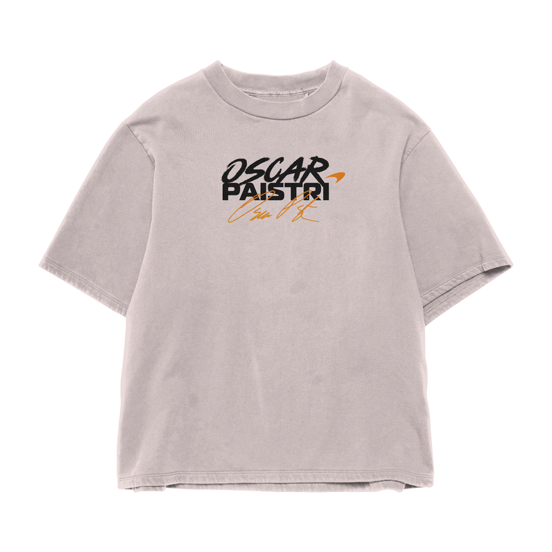 Oscar Piastri Oversized Tee – Off White