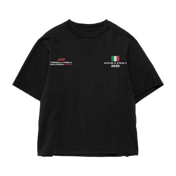 Monza Italy Oversized Tee – Black