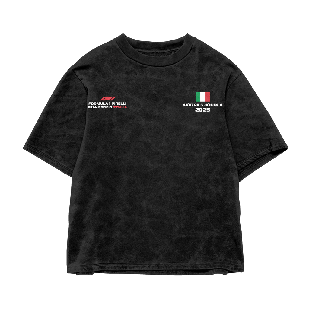 Monza Italy Oversized Tee – Acid Wash