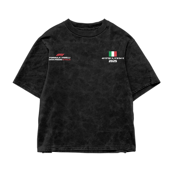 Monza Italy Oversized Tee – Acid Wash