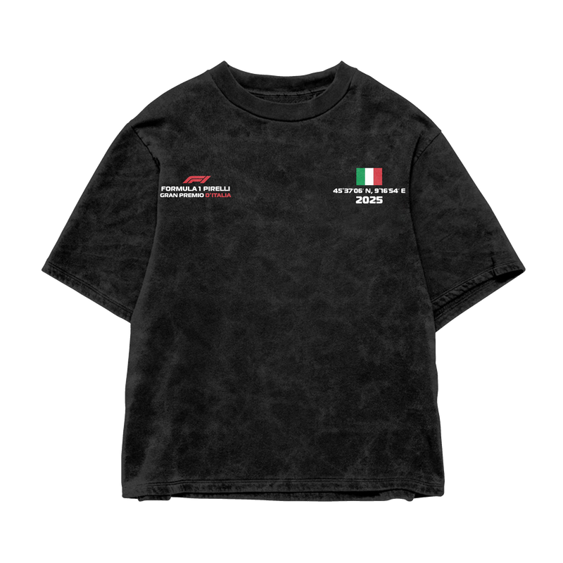 Monza Italy Oversized Tee – Acid Wash