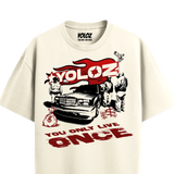 GANGSTER OFF WHITE OVERSIZED T-SHIRT