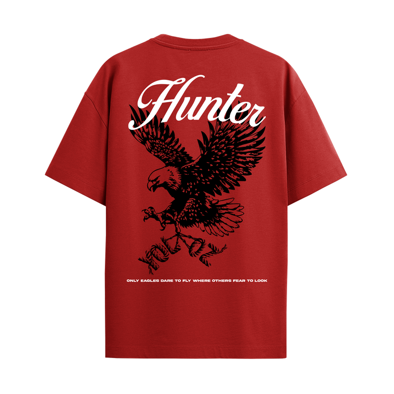 HUNTER RED OVERSIZED T-SHIRT