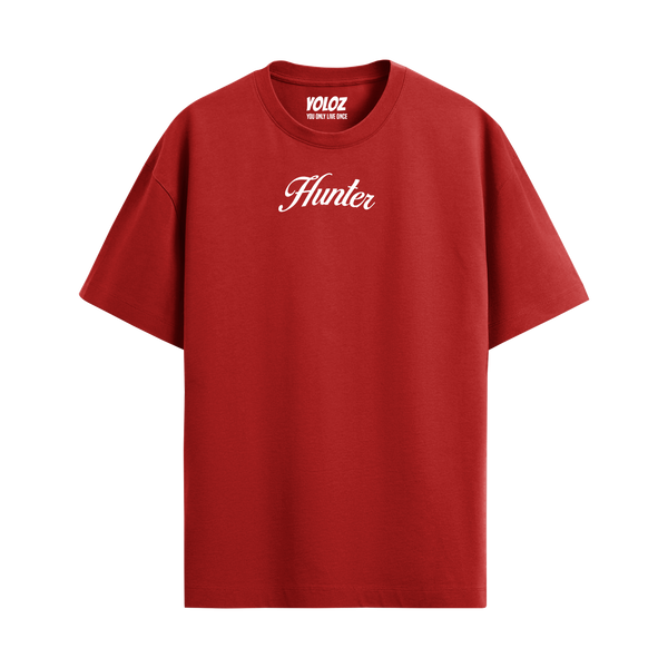 HUNTER RED OVERSIZED T-SHIRT