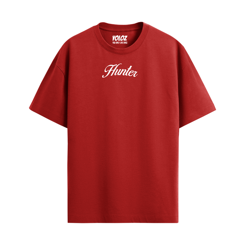 HUNTER RED OVERSIZED T-SHIRT