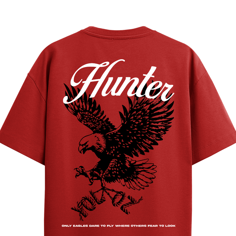 HUNTER RED OVERSIZED T-SHIRT