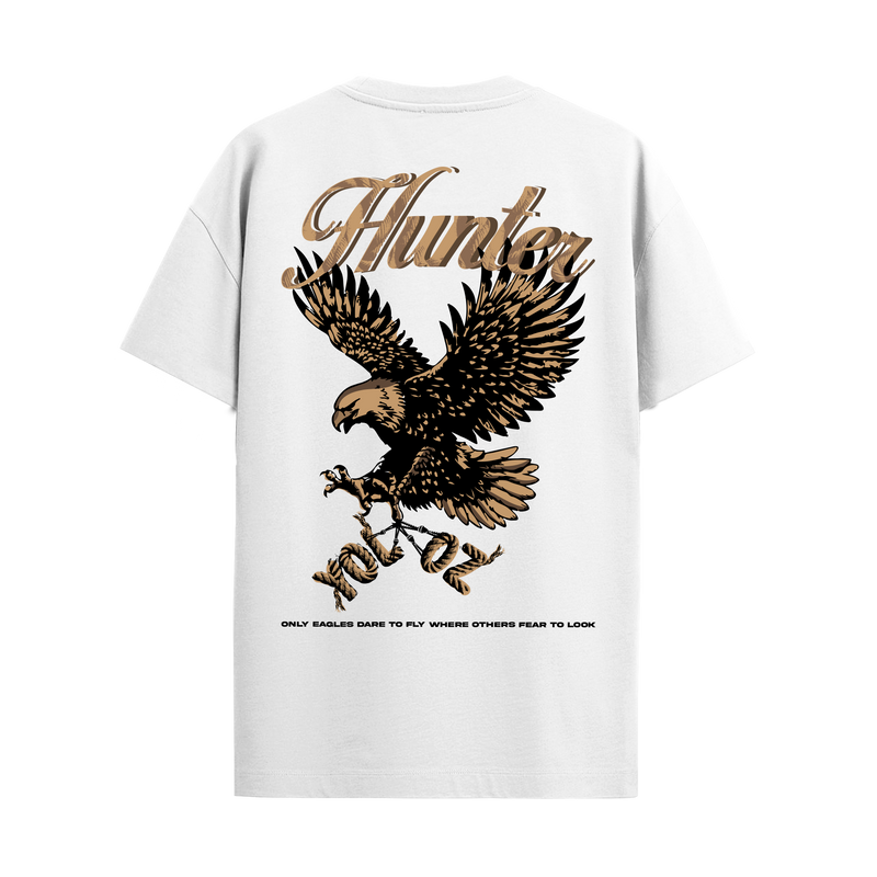 HUNTER WHITE REGULAR FIT T-SHIRT