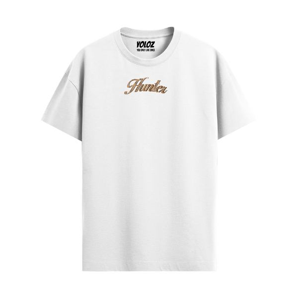 HUNTER WHITE REGULAR FIT T-SHIRT