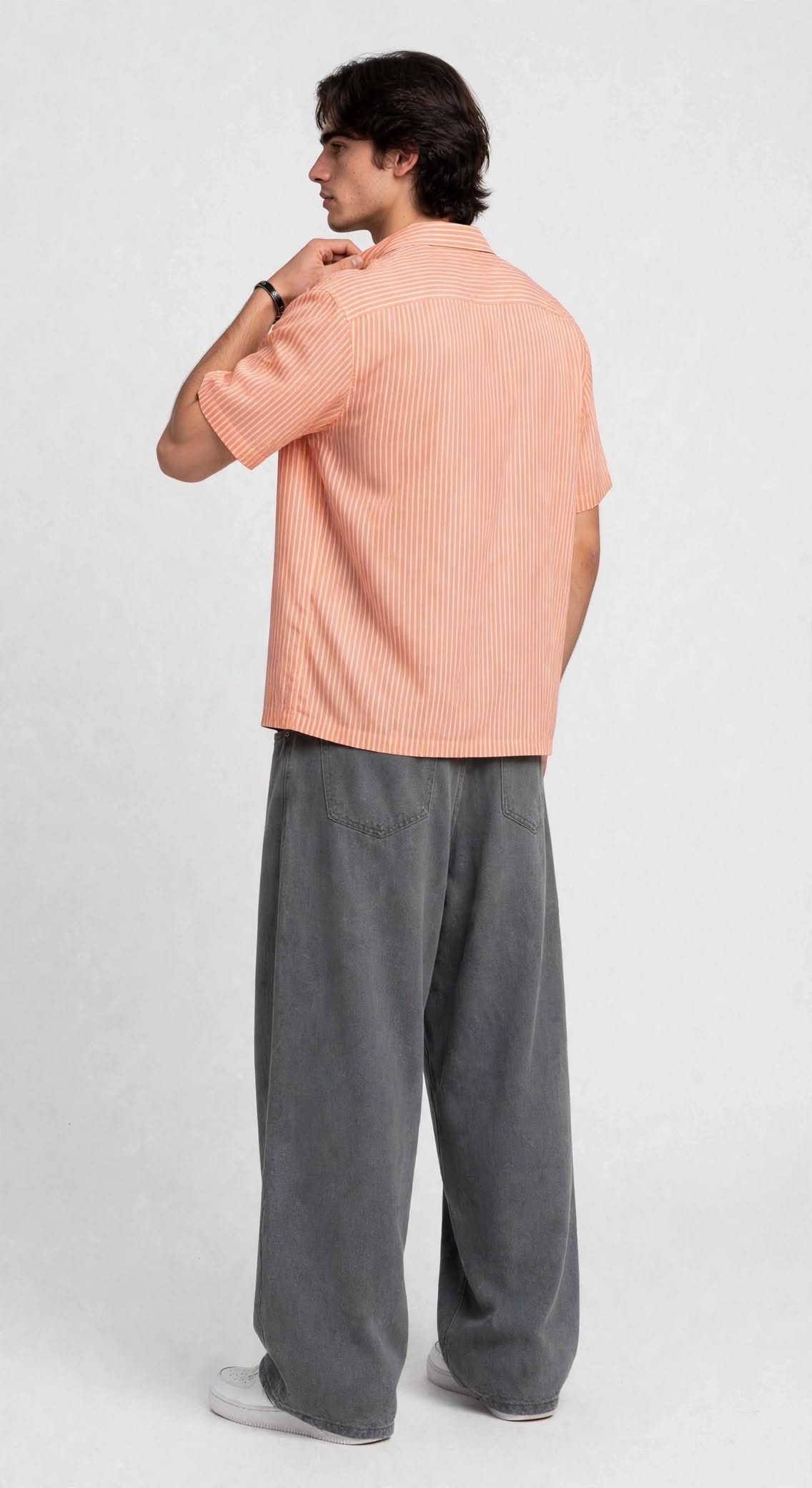 BASIC STRIPED CROPPED SHIRT