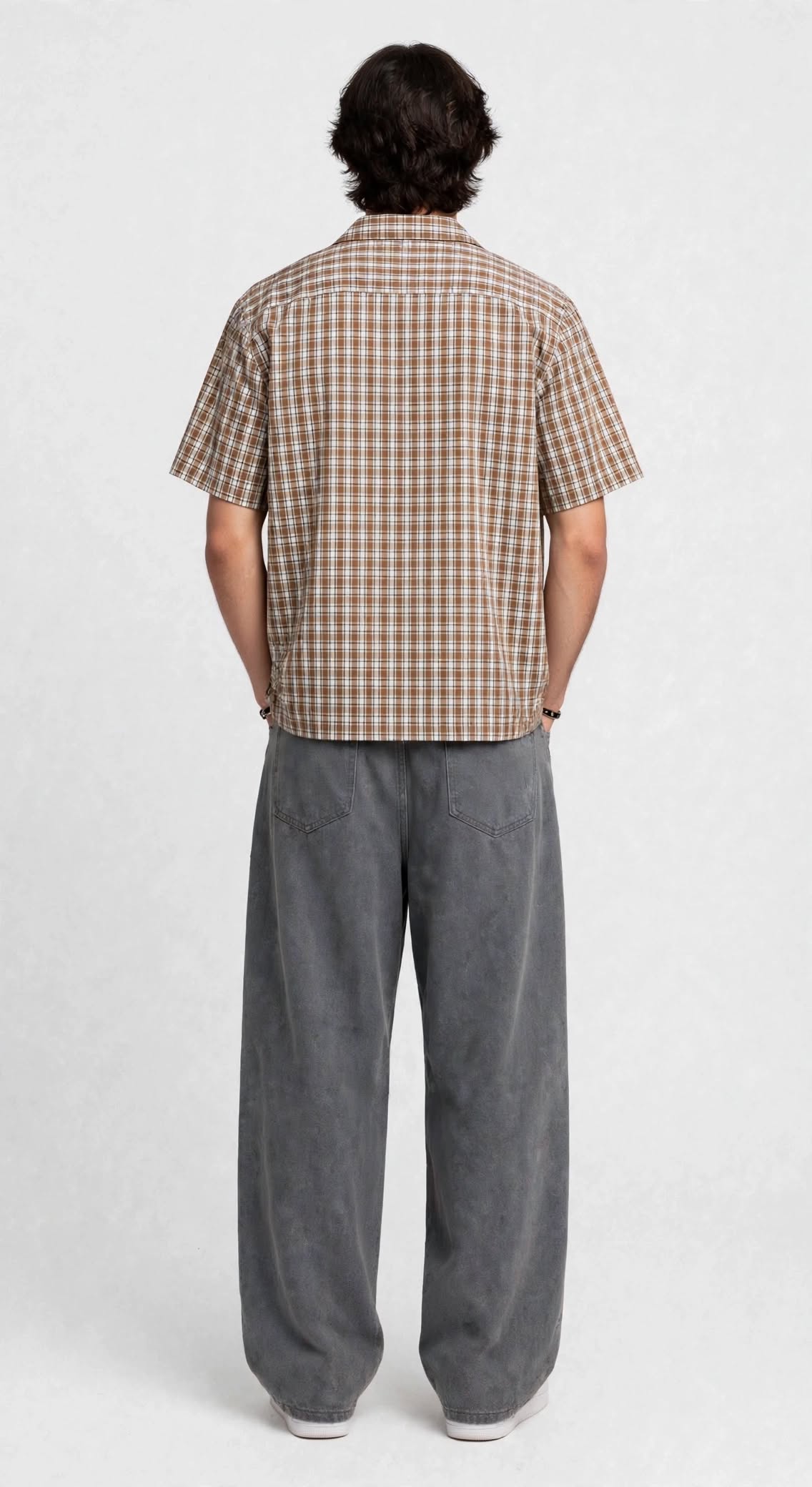 BASIC CHECKERED CROPPED SHIRT