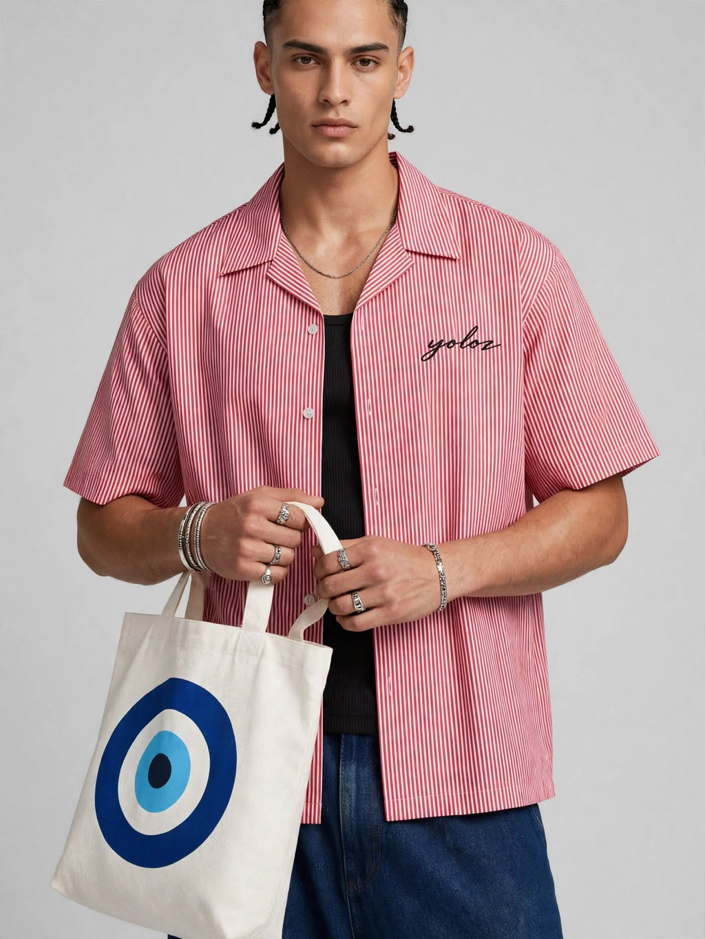 BASIC STRIPED CROPPED SHIRT
