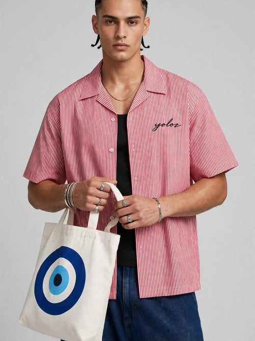 BASIC STRIPED CROPPED SHIRT