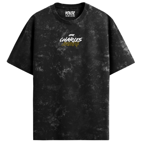 Charles Leclerc Oversized Tee – Acid Wash