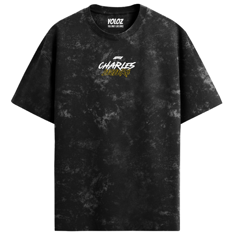 Charles Leclerc Oversized Tee – Acid Wash