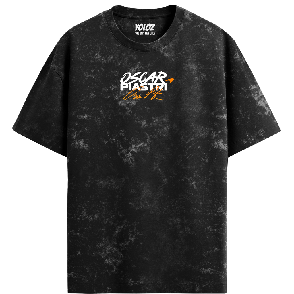 Oscar Piastri Oversized Tee – Acid Wash
