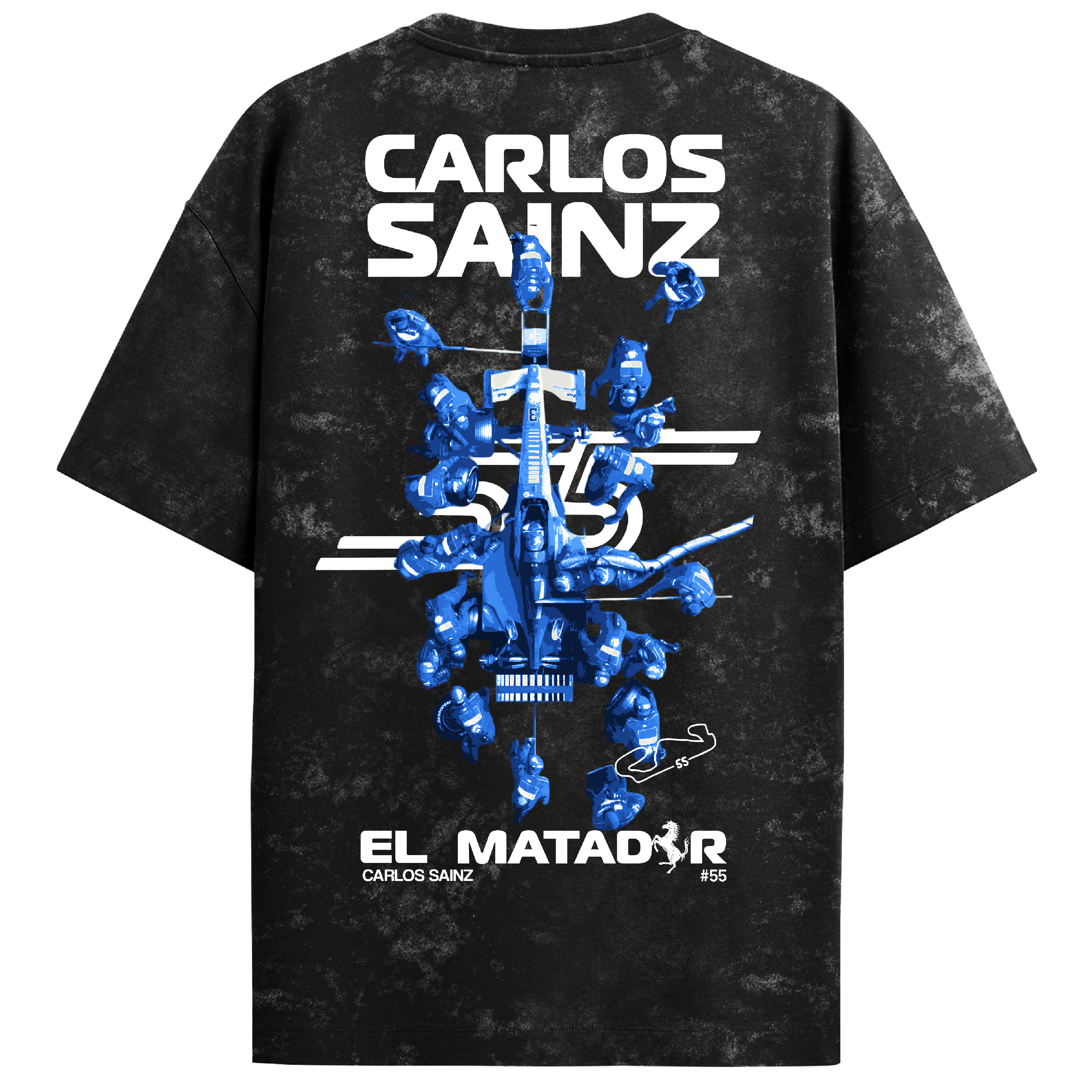 Carlos Sainz Oversized Tee – Acid Wash