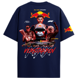 Max Verstappen Oversized Tee – Navy Blue