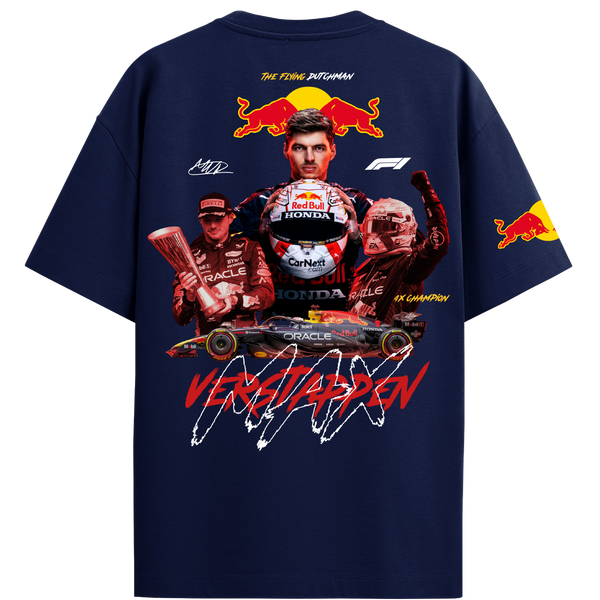 Max Verstappen Oversized Tee – Navy Blue