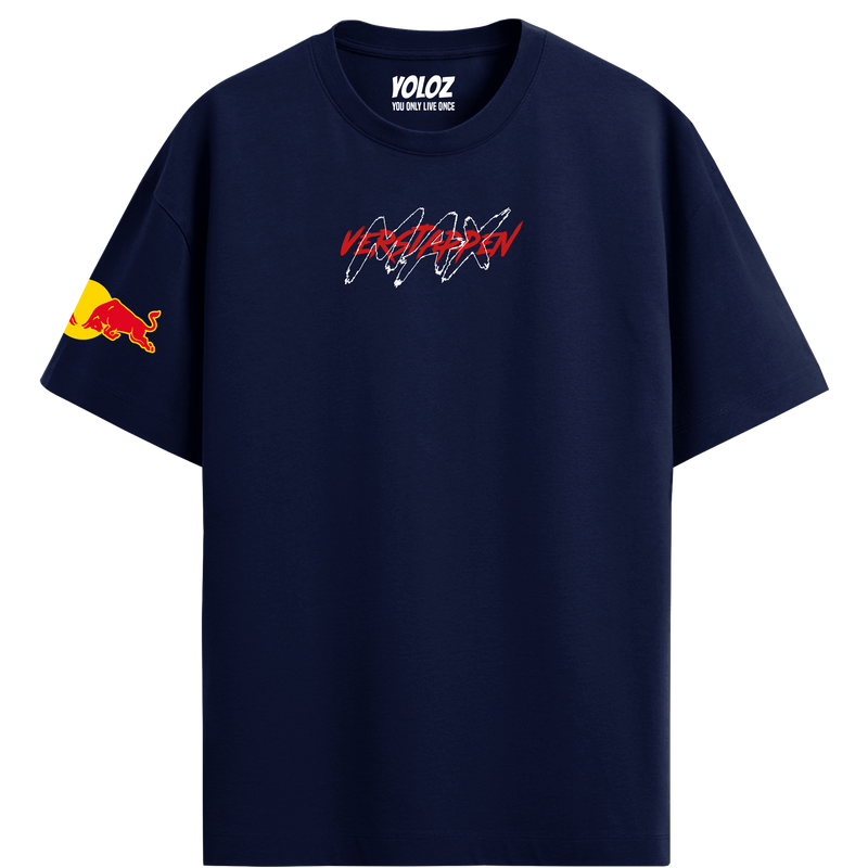 Max Verstappen Oversized Tee – Navy Blue