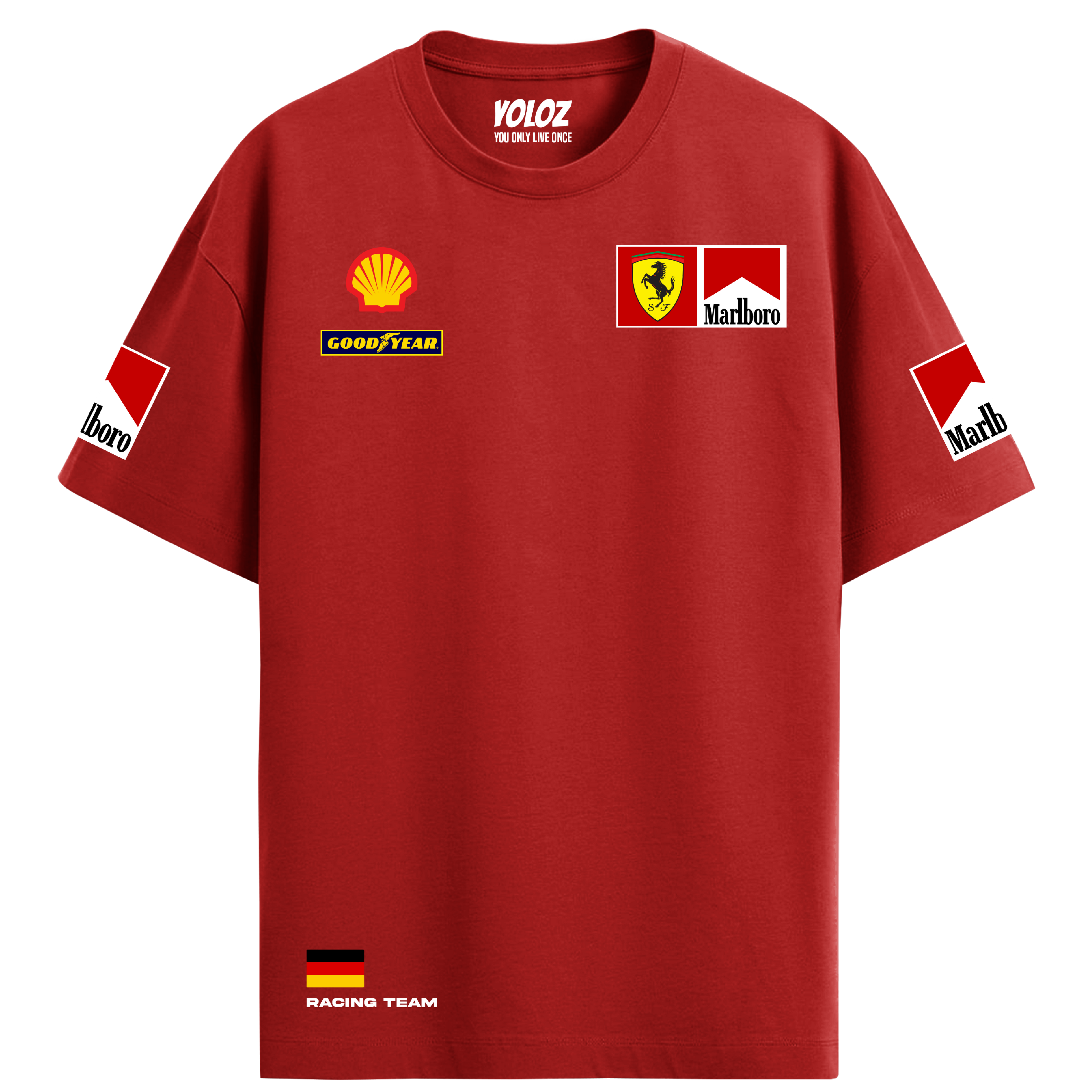 Marlboro Racing Oversized Tee – Red