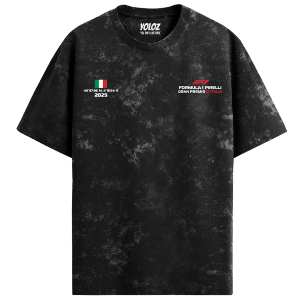 Monza Italy Oversized Tee – Acid Wash