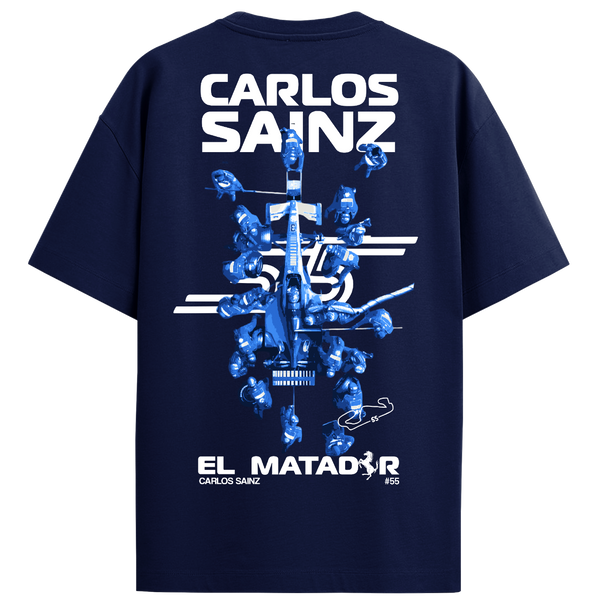 Carlos Sainz Oversized Tee – Navy Blue