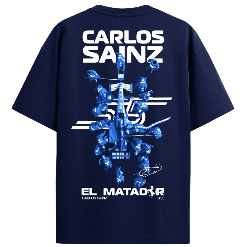 Carlos Sainz Oversized Tee – Navy Blue