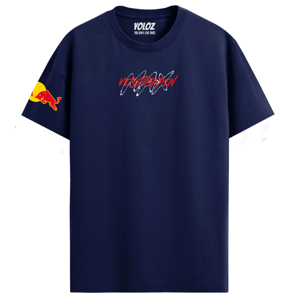 Max Verstappen Regular Fit Tee – Navy Blue